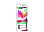 Tombow Abt-6C-3Tombow Abt Dual Brush Pen Set Da 6, Colori Dermatologicamente Testati, Confezione In Cartone