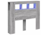 Vidaxl Testata Led Grigio Sonoma 120X18,5X103,5 Cm Materiale A Base Di Legno