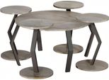Tavolo Da Pranzo Moderno In Legno Grigio Con Tavolini