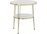 Tavolino In Metallo Beige Moderno Ed Elegante Da Salotto