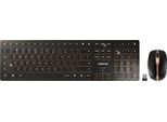 Cherry Dw 9100 Slim - Set Tastiera E Mouse - Senza Fili - 2,4 Ghz, Bluetooth 4.2 - Qwerty - Usa Con Simbolo Euro - Nero