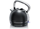 Bollitore Retrò In Acciaio Inox In Stile Vintage - 1,7 L - 2200 W - Senza Fili - Filtro Anticalcare - Spegnimento Automatico - Manico A Led Cool Touch - Gs