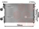 Radiatore Acqua Van Wezel Per Opel Omega B + Caravan 2.0 - 3.0 + V6 16V