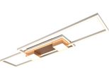 Trio Leuchten Led Deckenleuchte "Albany Led Deckenlampe 37W 4300 Lumen Warmweiß Bis Kaltweiß 2700-6500K", Braun (Coffee), 1, H: 8Cm, 1 Stk., Leuchten, Fernbedienung, Lichtfarbe Einstellbar, Memory, Nachtlicht, Dimmbar, Led Deckenleuchte