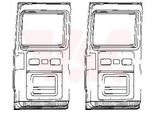 Van Wezel Portellone Posteriore Sinistro/Destro 3050249 Adatto Per MERCEDES-BENZ T2/L Furgone/Station Wagon T2/L Pianale/Telaio T2/L Veicolo Comunale