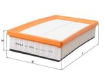 Filtro Aria Mahle Lx 3344 Per Ford Transit Connect (P65, P70, P80) Cartuccia Filtrante