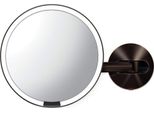 Specchi Cosmetici Simplehuman - Specchio Cosmetico Da Parete Con Sensore, Bronzo Scuro ST3023