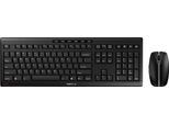 Set Tastiera E Mouse Cherry Stream Desktop, Nero, Qwerty Usa-Inglese Con Simbolo Euro
