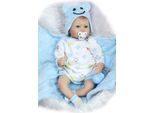 55Cm Reborn Baby Doll Lifelike Fatto A Mano In Vinile Morbido Silicone Lifelike