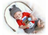 56Cm Corpo Completo Silicone Vinile Reborn Baby Dolls Realistico Ragazzo Neonato