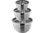 Ciotola Da Cucina Orion Ciotola Per Servire Ciotola Per Insalata Ciotola Per Mescolare In Acciaio Inox Set Di 3 Eleganti 0,65L + 1,3L + 2,6L