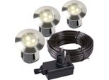 Set Di 3 Luci Da Incasso A Pavimento In Betulla Garden Lights