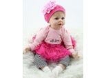 55CM Reborn Baby Doll Lifelike Fatto A Mano Morbido Silicone Vinile Ragazza