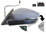 Van Wezel 7643827 Specchietto Retrovisore Esterno Sinistro Per Skoda Kodiaq (NS7) Convesso Riscaldato Con Memoria Predisposto Per Oscuramento Primerizzato