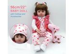 60Cm Reborn Baby Doll Realistico Fatto A Mano Morbido Silicone Vinile Ragazza