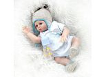 Bambola Bebe 19" Reborn Baby Boy Doll Corpo Completo In Silicone Vinile Anatomicamente Corretto"
