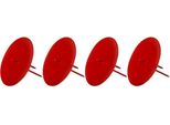 Posiwio Corona Dell'avvento - Portacandele Rosso Ø 9 Cm In Confezione Da 4 - Metallo