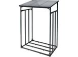 Porta Legna Da Ardere Per Esterni Toboli, Capacità Di Carico Fino A 1500 Kg, 133 X 83 X 185 Cm Per Uso Esterno, Metallo Con Verniciatura A Polvere, Porta Legna Da Ardere Indipendente