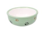 Ciotola A Zampa Di Gatto In Ceramica Magic Cat Verde 13 Cm 0,33 L