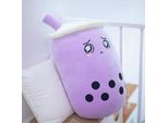 Giocattolo Di Peluche Bubble Tea Boba Giocattolo Di Peluche Bambole Di Peluche Bubble Tea Cuscino Di Abbraccio, Bambola Di Peluche Dei Cartoni Animati Viola 24 Cm