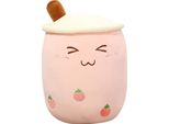 Giocattolo Di Peluche Bubble Tea Boba Giocattolo Di Peluche Bambole Di Peluche Bubble Tea Cuscino Di Abbraccio, Bambola Di Peluche Dei Cartoni Animati Rosa 24 Cm