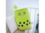 Giocattolo Di Peluche Bubble Tea Boba Giocattolo Di Peluche Bambole Di Peluche Bubble Tea Abbraccio Cuscino, Cartoon Peluche Bambola Verde 2-24 Cm