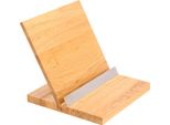Fermalibro Supporto Per Libri Supporto Per Lettura Supporto Per Libri Bambus Supporto Per Libri/Tablet 20X20 Cm Homla