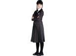 Mercoledì Addams Nevermore Academy Costume Uniforme Scuola Costume Carnevale Ragazza Ufficiale Mercoledì (Taglia 8-10 Anni) Con Parrucca
