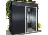 Gardebruk Casetta Da Giardino Porta Attrezzi 185X165X90Cm 1,5M² Con Porta Scorrevole Armadio Da Esterno In Metallo