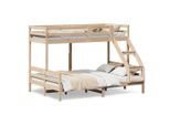 Letto A Castello 90X200/140X200 Cm In Legno Massiccio Di Pino