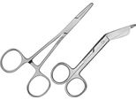 Set - 1X Forbici Universali Multiuso 11,5 Cm - Acciaio Inox + 1X Pinza Con Lama Dritta