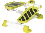 Homcom Mini Stepper Per La Casa, Stepper Up-Down Antiscivolo Con Display Lcd, Stepper Home Trainer Con Due Grandi Pedali, Acciaio, Giallo