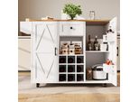 Abrihome Carrello Portavivande Su Ruote Con Cassetto E Ripiano Regolabile, 138X40X96Cm