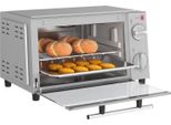 Mini Forno 9L Mini Forno Con Teglia, Griglia, 100 °C-230 °C, Con Temperatura E Tempo Di Cottura Regolabili, Timer 60 Minuti, 750 W, Acciaio Inox, Argento