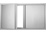 Porta Di Accesso Al Barbecue In Acciaio Inox, 914 X 534 Mm - Doppia Porta Esterna Per Cucina - Montaggio A Incasso - Porta Verticale A Parete Con Maniglie A Scomparsa - Per Isola Barbecue, Stazione Barbecue, Mobile Esterno