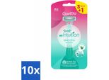 Wilkinson - Rasoio Usa E Getta - Quattro Per Donna - Preciso - 4 Lame - Confezione Risparmio - 10 Pezzi
