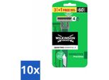 Wilkinson - Rasoio Usa E Getta - Quattro Essential 4 - Rasatura Accurata - 4 Lame - Confezione Risparmio - 10 Pezzi