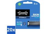 Wilkinson Sword - Lame Di Ricambio - Hydro 5 Skin Protection - Protettivo - 8 Lame - Confezione Risparmio - 20 Pezzi