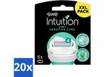 Lamette Wilkinson Intuition 2-In-1 Sensitive Care - 6 Lame - Confezione Risparmio - 20 Pezzi