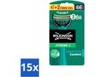 Wilkinson - Rasoio Usa E Getta - Xtreme 3 Sensitive Comfort - Per Pelli Sensibili - 6 Lame - Value Pack - 15 Pezzi