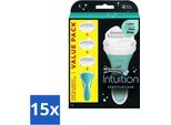 Wilkinson Sword - Lame Di Ricambio - Intuition 2-In-1 Sensitive Care - 3 Lame - Confezione Risparmio - 15 Pezzi