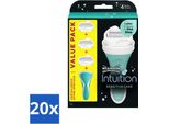 Wilkinson Sword - Lame Di Ricambio - Intuition 2-In-1 Sensitive Care - 3 Lame - Confezione Risparmio - 20 Pezzi