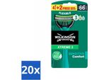 Wilkinson - Rasoio Usa E Getta - Xtreme 3 Sensitive Comfort - Per Pelli Sensibili - 6 Lame - Confezione Risparmio - 20 Pezzi