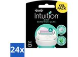Lamette Wilkinson Intuition 2-In-1 Sensitive Care - 6 Lame - Confezione Risparmio - 24 Pezzi