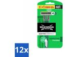 Wilkinson - Rasoio Usa E Getta - Quattro Essential 4 - Rasatura Accurata - 4 Lame - Confezione Risparmio - 12 Pezzi