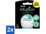 Lamette Wilkinson Intuition 2-In-1 Sensitive Care - 6 Lame - Confezione Risparmio - 2 Pezzi
