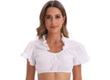 Inf Camicetta Bianca Da Donna - Camicia A Maniche Corte Per L