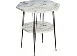 Tavolino In Metallo Bianco Moderno Ed Elegante