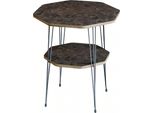 Tavolino In Metallo Marrone In Stile Moderno Ed Elegante