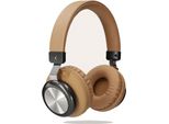 Ksix Retro 2 Cuffie Wireless Retro 2 Cuffie, Radio Fm, Scheda Sd, Fino A 8 Ore Di Autonomia, Marrone